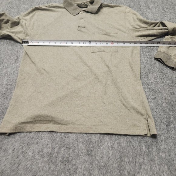 M.E. Sport Polo Shirt Mens Large Green Pullover long Sleeve Cotton Blend - Picture 12 of 16